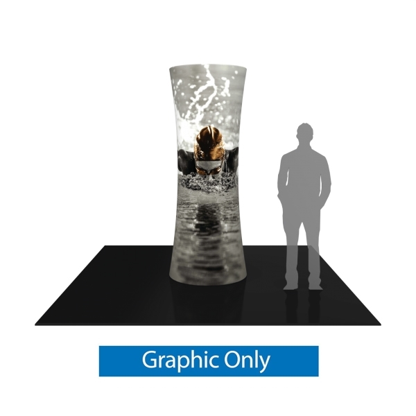 Formulate 8ft Cylinder BackLit Tower  (Replacement Fabric Only) is a commanding trade display that uses a free standing tower to hold itself above even the densest of crowds. Formulate Backlit Tower combines strength, reliability, style in a lightweight