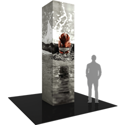 12ft Formulate Four Sided Tower are a great way to draw attention and captivate your audience at tradeshows, special events, or in a permanent environments. Formulate funnels have an hourglass shape, come in 12ft, 10ft and 8ft heights