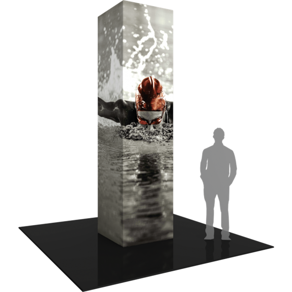 12ft Formulate Four Sided Tower are a great way to draw attention and captivate your audience at tradeshows, special events, or in a permanent environments. Formulate funnels have an hourglass shape, come in 12ft, 10ft and 8ft heights