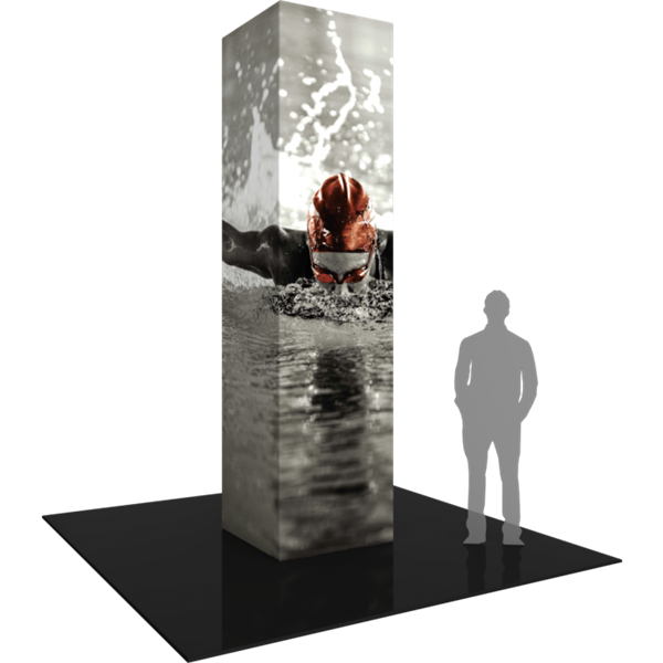 12ft Formulate Four Sided Tower are a great way to draw attention and captivate your audience at tradeshows, special events, or in a permanent environments. Formulate funnels have an hourglass shape, come in 12ft, 10ft and 8ft heights