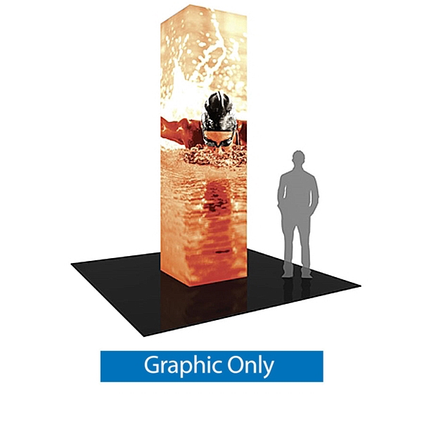 12ft Formulate Backlit Four Sided Tower are a great way to draw attention and captivate your audience at tradeshows, special events, or in a permanent environments. Formulate funnels have an hourglass shape, come in 12ft, 10ft and 8ft heights