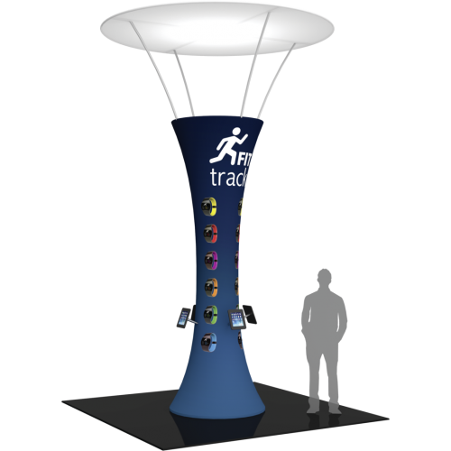 16ft Formulate Funnel Tower Display 10ft Diameter Top are a great way to draw attention and captivate your audience at tradeshows, special events, or in a permanent environments. Formulate funnels have an hourglass shape, come in 20ft, 16ft,12ft heights