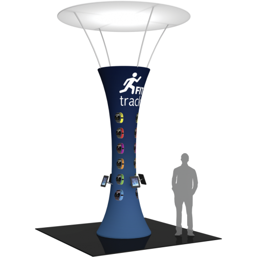 16ft Formulate Funnel Tower Display 10ft Diameter Top are a great way to draw attention and captivate your audience at tradeshows, special events, or in a permanent environments. Formulate funnels have an hourglass shape, come in 20ft, 16ft,12ft heights