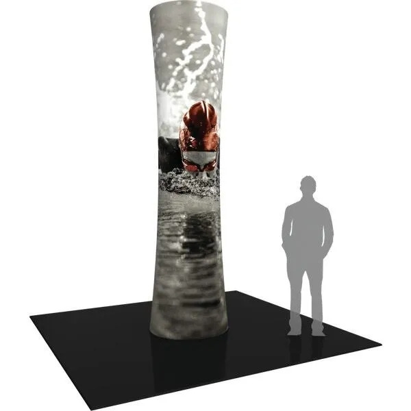 Formulate 12ft Cylinder Fabric Graphic Tower Display are highly effective 360-degree media enabling you to present a wide variety of solutions. Excellent way to communicate your message or logo in lobbies, showrooms, retail and other venues.
