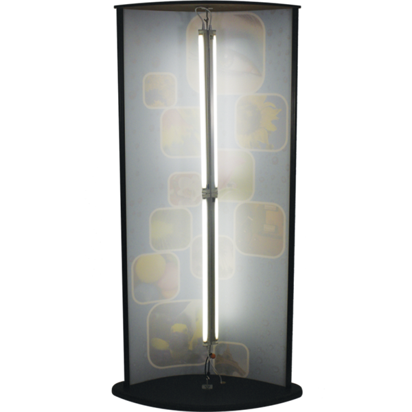 3ft Backlit Tower 02 Translucent Kit (Hardware Only) are highly effective 360-degree media enabling you to present a wide variety of solutions. Tower stretch fabric tower structures are designed to impress in in lobbies, showrooms, ret