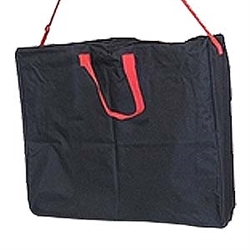 The Horizon Small soft case measures 36in x 24in x 3in. This zippered black nylon bag has red carry handle and shoulder strap. While designed for the Horizon 3 and Horizon 5 panel displays it makes a perfect bag for most anything that will fit within it.