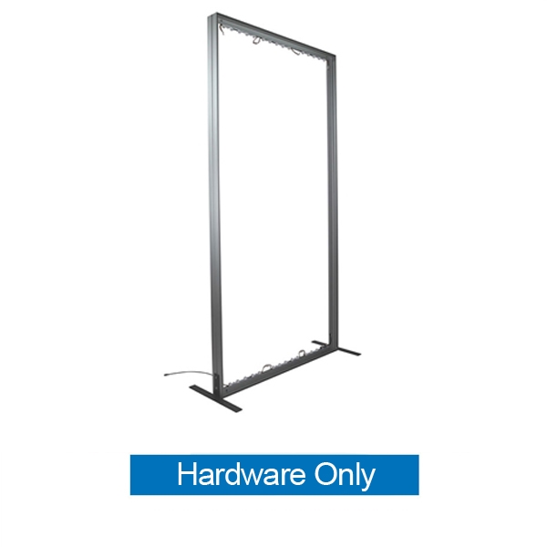 3'w x 6'h Vector Frame Light Box Rectangle 02 Hardware Only ( Backwall Displays) is an indoor aluminum extrusion frame system. Get maximum visibility at your next show with a backlit Vector fabric display.