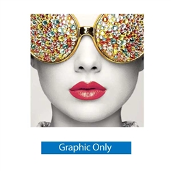 12in x 12in Vector Frame Edge fabric poster displays combine durable, slim lightweight less
than 1in aluminum extrusion frames and easy-to-apply push-fit fabric graphics.