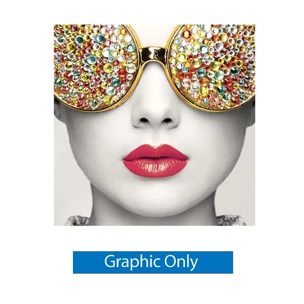35in x 35in Vector Frame Edge fabric poster displays combine durable, slim lightweight less
than 1in aluminum extrusion frames and easy-to-apply push-fit fabric graphics.