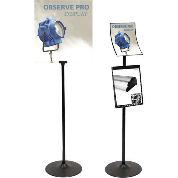 This Observe Pro & Lite Info Center with Literature Pocket is the ultimate in affordable, effective convenience. Metal sign frame is designed to hold signs printed on 6mm white PVC. Businesses across all industries will find This Observe Pro & Lite Info