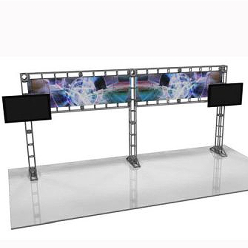 This 10 x 20 custom trade show truss system will help you stand out at the next trade show, drawing attention from across the exhibit floor.  Truss exhibits are one of the most structurally elaborate trade show displays.  They are popular with exhibitors