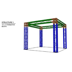 This custom aluminum trade show truss system will stand out at your next trade show, drawing attention from across the exhibit floor. Popular with exhibitors for their quality construction, customization and easy assembly. Fast turn. Best Prices.
