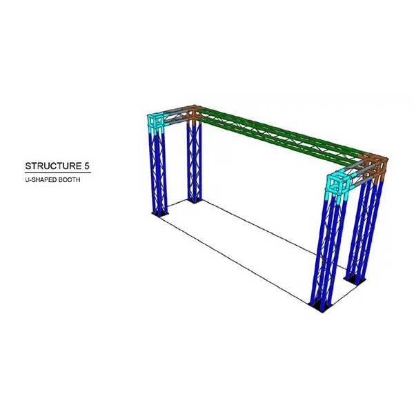 This custom aluminum trade show truss system will stand out at your next trade show, drawing attention from across the exhibit floor. Popular with exhibitors for their quality construction, customization and easy assembly. Fast turn. Best Prices.