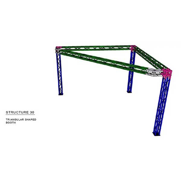 This custom aluminum trade show truss system will stand out at your next trade show, drawing attention from across the exhibit floor. Popular with exhibitors for their quality construction, customization and easy assembly. Fast turn. Best Prices.