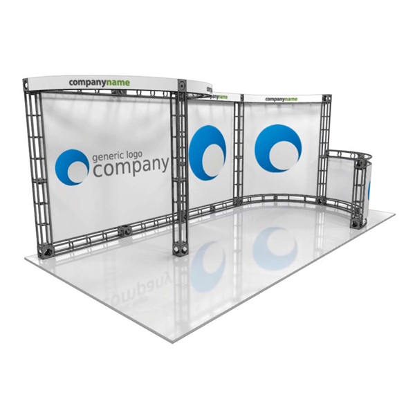 This 10ft x 15ft custom trade show truss system will help you stand out at the next trade show, drawing attention from across the exhibit floor.  Truss exhibits are one of the most structurally elaborate trade show displays. 