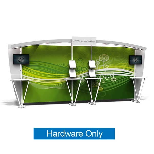 10ft x 20ft Exhibitline Backwall | exb.1020.3 | Hardware Only