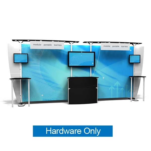 10ft x 20ft Exhibitline Backwall | ex.1020.3 | Hardware Only