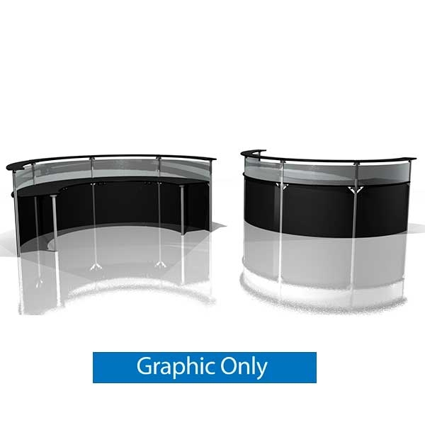 109"w x 54"d Exhibitline Reception Counter | RDL.45.4 | Graphic Only