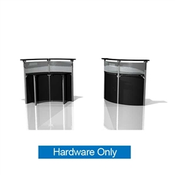 51.25"w x 22.5"d Exhibitline Reception Counter RD45.2 | Hardware Only