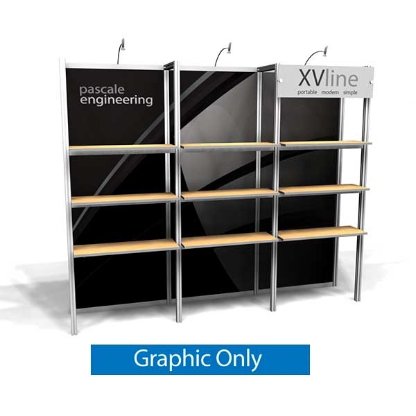 10ft x 10ft Xvline Shelving Backwall - XV6 | Graphic Only