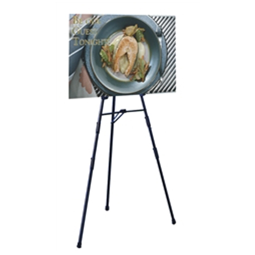 Convention, trade show & hotel 6ft black easel display with 4 sets of chart holders. Many different types of artist easels, lightweight aluminum easels, superior strength steel easels. Easels are used as a vertical, and sometimes horizontal