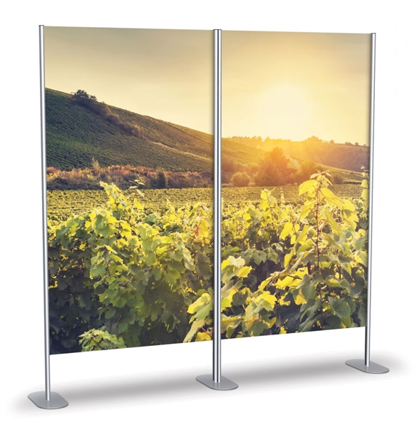 72in Double Sided Center Upright Skyscraper Mightee Mounts Black Sign Holder is a quick and easy sign display to recommend to your customers. Skyscraper Mighty Mounts are extra sturdy floor rigid graphic stands for tall rigid graphics.