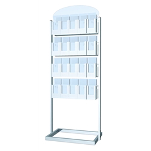 Communication Center with 40 Pamphlet Holders Silver.Clear plastic pamphlet/brochure holders allow maximum viewing capability of the material! Perfect for exhibits, retail, restaurants, trade shows and malls.