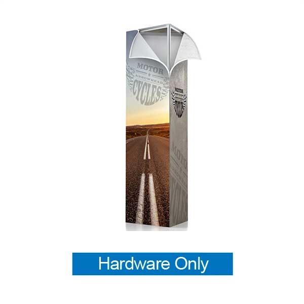 4ft x 4ft x 6ft Charisma SEG Backlit Triangular Tower | Hardware Only