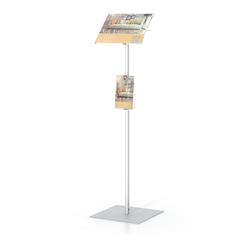 Telescopic Acrylic Stand with 12 Square Base designed to get your marketing message noticed on the trade show or retail floor. These store displays hold 11in custom graphics that are easy to replace & update.
