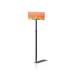 U Channel Shovel Base Telescopic Stand designed to get your marketing message noticed on the trade show or retail floor. These store displays hold 8in custom graphics that are easy to replace & update.