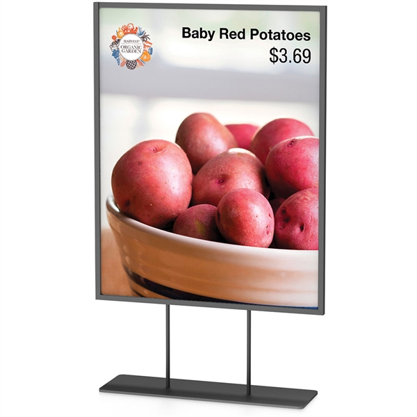 Framette CounterTop designed to get your marketing message noticed on the trade show or retail floor. These store displays hold 11in x 14in custom graphics that are easy to replace & update.