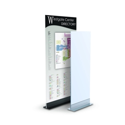 Double LL Mount designed to get your marketing message noticed on the trade show or retail floor. These store displays hold 14in custom graphics that are easy to replace & update.
