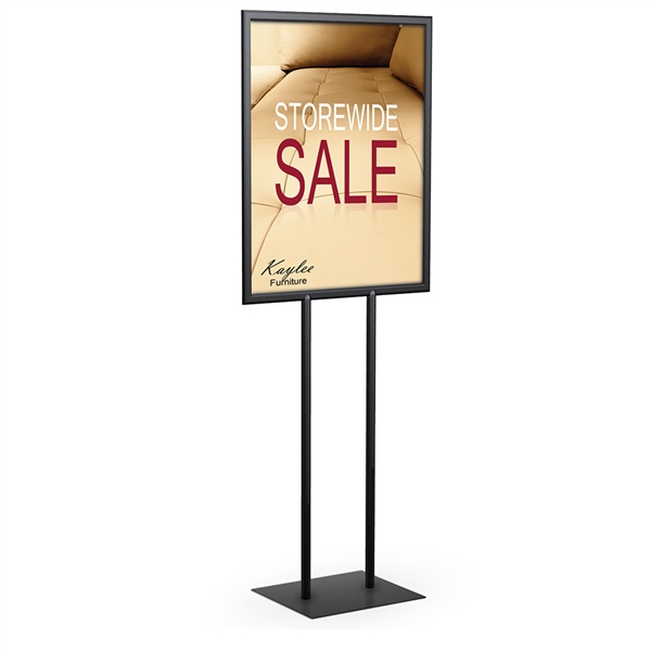 Economy Poster SignHolder designed to get your marketing message noticed on the trade show or retail floor. These store displays hold 22in x 28in custom graphics that are easy to replace & update.
