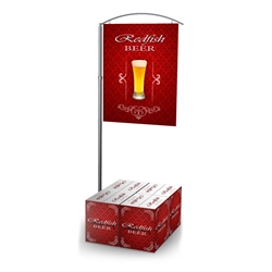 Quest Banner Stand Single Wing designed to get your marketing message noticed on the trade show or retail floor. These store displays hold  custom graphics that are easy to replace & update.