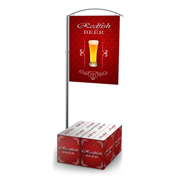 Quest Banner Stand Single Wing designed to get your marketing message noticed on the trade show or retail floor. These store displays hold  custom graphics that are easy to replace & update.