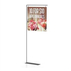 Steel Shovel Base, Black designed to get your marketing message noticed on the trade show or retail floor. These store displays hold 60in custom graphics that are easy to replace & update.