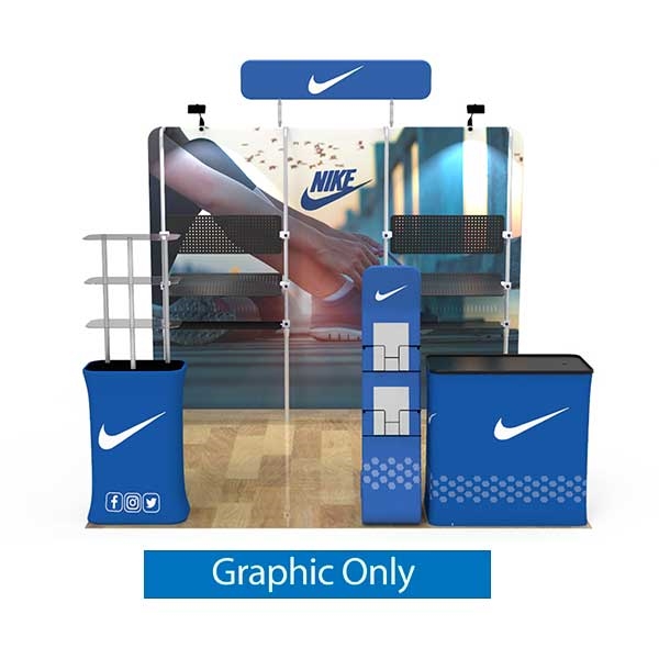 10ft x 10ft Trade Show Booth Kit E | Single-Sided Graphic Only