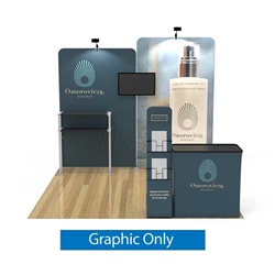 10ft x 10ft Trade Show Booth Kit B1 | Single-Sided Graphic Only