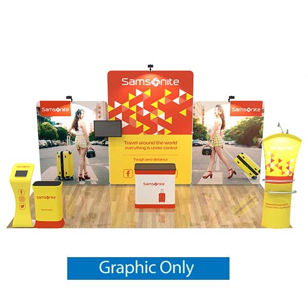 10ft x 20ft Trade Show Booth Kit L | Single-Sided Graphic Only