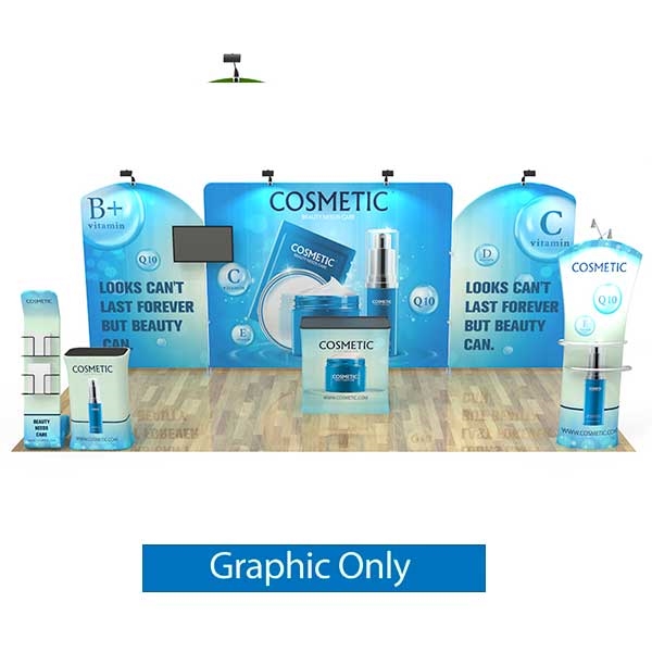 10ft x 20ft Trade Show Booth Kit J | Single-Sided Graphic Only