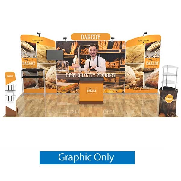 10ft x 20ft Trade Show Booth Kit H | Single-Sided Graphic Only