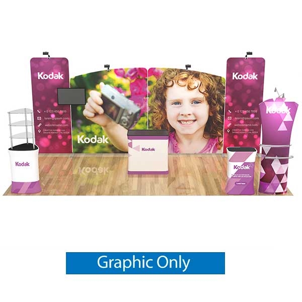 10ft x 20ft Trade Show Booth Kit G | Single-Sided Graphic Only