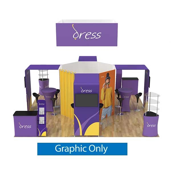 20ft x 20ft Trade Show Booth Kit 05 | Single-Sided Graphic Only