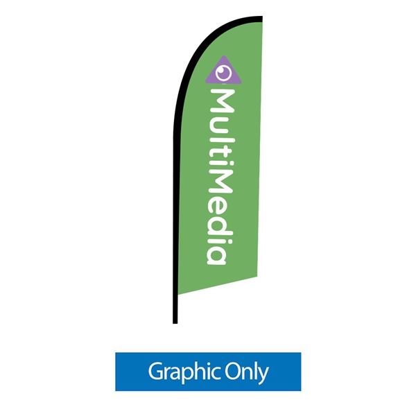 Outdoor promotional flags get your message noticed!  Custom printed 8.25ft  single-sided Falcon outdoor flags are perfect for retail stores, car dealerships, fairs, expos, trade shows and more to grab customer attention.