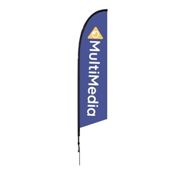 Outdoor promotional flag stands get your message noticed!  Custom printed 10.5ft  single-sided Falcon outdoor flags are perfect for retail stores, car dealerships, fairs, expos, trade shows and more to grab customer attention.