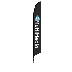 Outdoor promotional flag stands get your message noticed!  Custom printed 17ft  single-sided Falcon outdoor flags are perfect for retail stores, car dealerships, fairs, expos, trade shows and more to grab customer attention.