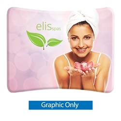 6ft x 5ft EZ Tube Curved Tabletop Display | Single-Sided Tension Fabric Graphic Only