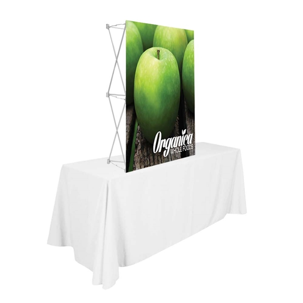 5 ft. Ready Pop Fabric Display Straight Single-Sided Graphic Package (NO Endcaps). Fabric popup displays are the FASTEST booth on the market to setup. Table top trade show displays are enhance or upgrade a simple booth or exhibit