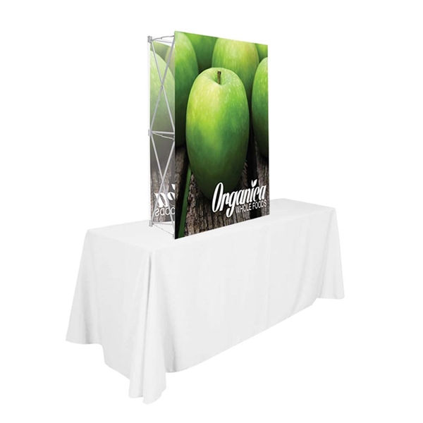 5 ft. Ready Pop Fabric Display Straight Double-Sided Graphic Package (NO Endcaps). Fabric popup displays are the FASTEST booth on the market to setup. Table top trade show displays are enhance or upgrade a simple booth or exhibit