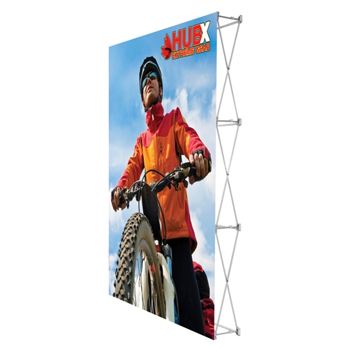 5ft x 8ft Tall Straight RPL Fabric Display no Endcaps. RPL Fabric Pop Up Trade Show Display Single Sided is the perfect display on the go. RPL Fabric PopUp Display is the alternative display for Ready Pop fabric pop-up trade show backwall display